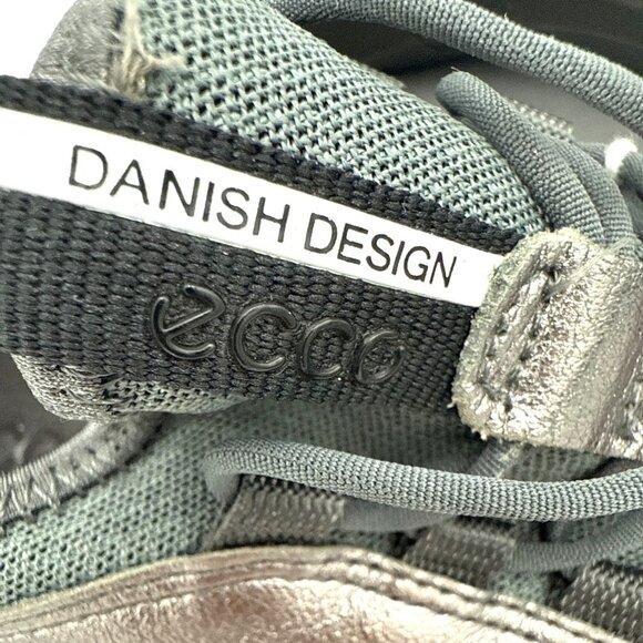 NWT Ecco Soft 5 Toggle Women's EU 38 US 7 Dark Shadow Gray Metalic Leather Shoes - Picture 8 of 10